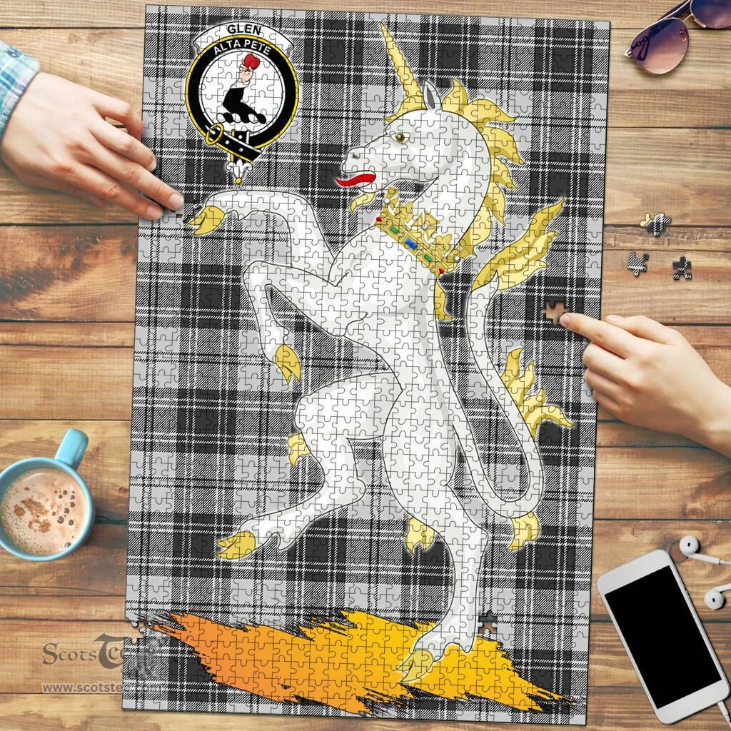 Scottish Glen Clan Tartan Puzzle - Unicorn Style Scottish Plaid Tartan Plaid
