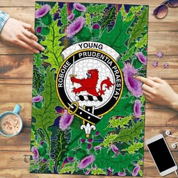 Scottish Young Modern Clan Tartan Puzzle - Thistle Pattern Style Scottish Plaid Tartan Plaid