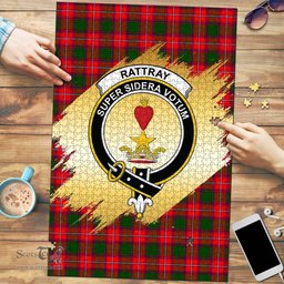 Scottish Rattray Modern Clan Tartan Puzzle - Gold Style Scottish Plaid Tartan Plaid
