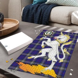 Scottish Kinnaird Clan Tartan Puzzle - Unicorn Style Scottish Plaid Tartan Plaid
