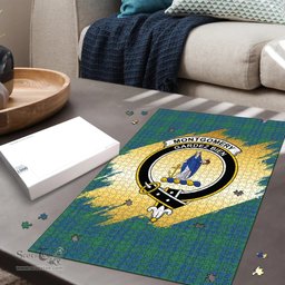 Scottish Montgomery Ancient Clan Tartan Puzzle - Gold Style Scottish Plaid Tartan Plaid