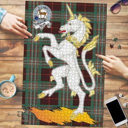 Scottish Scott Brown Ancient Clan Tartan Puzzle - Unicorn Style Scottish Plaid Tartan Plaid