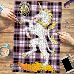 Scottish MacPherson Hunting Modern Clan Tartan Puzzle - Unicorn Style Scottish Plaid Tartan Plaid