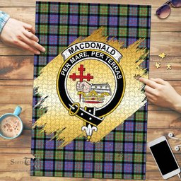 Scottish MacDonald Ancient Clan Tartan Puzzle - Gold Style Scottish Plaid Tartan Plaid