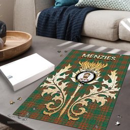 Scottish Menzies Green Ancient Clan Tartan Puzzle - Thistle Scotland Style Scottish Plaid Tartan Plaid