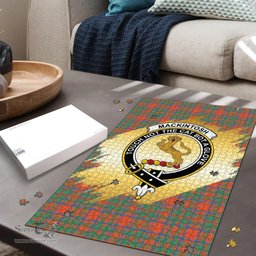Scottish MacKintosh Ancient Clan Tartan Puzzle - Gold Style Scottish Plaid Tartan Plaid