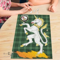 Scottish MacDonald Lord of the Isles Hunting Clan Tartan Puzzle - Unicorn Style Scottish Plaid Tartan Plaid