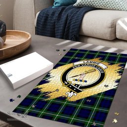 Scottish Lammie Clan Tartan Puzzle - Gold Style Scottish Plaid Tartan Plaid