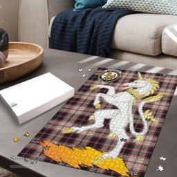 Scottish MacPherson Hunting Ancient Clan Tartan Puzzle - Unicorn Style Scottish Plaid Tartan Plaid