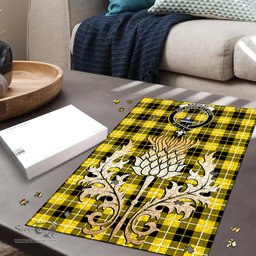 Scottish Barclay Dress Modern Clan Tartan Puzzle - Thistle Gold Style Scottish Plaid Tartan Plaid
