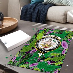 Scottish Urquhart Modern Clan Tartan Puzzle - Thistle Pattern Style Scottish Plaid Tartan Plaid