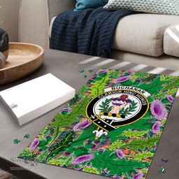 Scottish Buchanan Ancient Clan Tartan Puzzle - Thistle Pattern Style Scottish Plaid Tartan Plaid