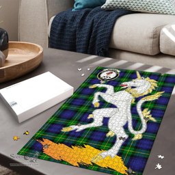 Scottish Meldrum Clan Tartan Puzzle - Unicorn Style Scottish Plaid Tartan Plaid