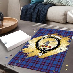 Scottish Elliot Modern Clan Tartan Puzzle - Gold Style Scottish Plaid Tartan Plaid