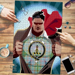 Scottish Whitelaw Clan Tartan Puzzle - Supper Hero Style Scottish Plaid Tartan Plaid