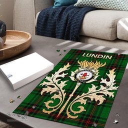 Scottish Lundin Clan Tartan Puzzle - Thistle Scotland Style Scottish Plaid Tartan Plaid