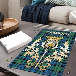 Scottish Campbell Ancient 01 Clan Tartan Puzzle - Thistle Scotland Style Scottish Plaid Tartan Plaid