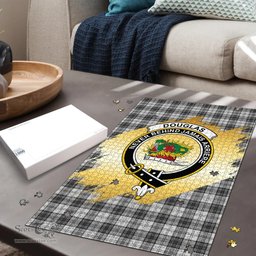 Scottish Douglas Grey Modern Clan Tartan Puzzle - Gold Style Scottish Plaid Tartan Plaid