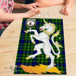 Scottish Rollo Modern Clan Tartan Puzzle - Unicorn Style Scottish Plaid Tartan Plaid