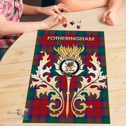 Scottish Fotheringham Modern Clan Tartan Puzzle - Thistle Scotland Style Scottish Plaid Tartan Plaid