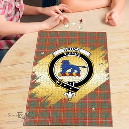Scottish Bruce Ancient Clan Tartan Puzzle - Gold Style Scottish Plaid Tartan Plaid