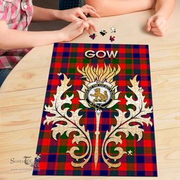 Scottish Gow of McGouan Clan Tartan Puzzle - Thistle Scotland Style Scottish Plaid Tartan Plaid