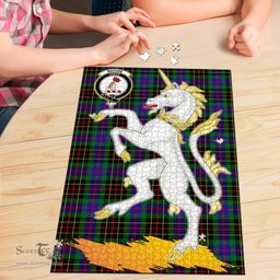 Scottish Brodie Hunting Modern Clan Tartan Puzzle - Unicorn Style Scottish Plaid Tartan Plaid