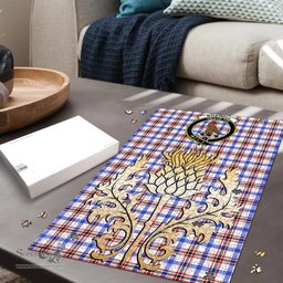 Scottish Boswell Modern Clan Tartan Puzzle - Thistle Gold Style Scottish Plaid Tartan Plaid