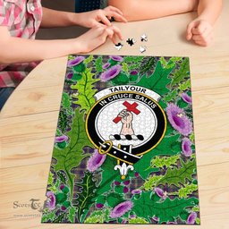 Scottish Taylor Weathered Clan Tartan Puzzle - Thistle Pattern Style Scottish Plaid Tartan Plaid
