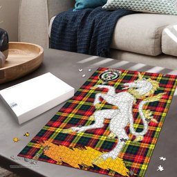 Scottish Buchanan Modern Clan Tartan Puzzle - Unicorn Style Scottish Plaid Tartan Plaid