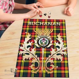 Scottish Buchanan Modern Clan Tartan Puzzle - Thistle Scotland Style Scottish Plaid Tartan Plaid