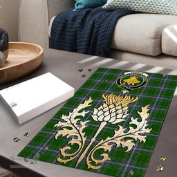 Scottish Pringle Clan Tartan Puzzle - Thistle Gold Style Scottish Plaid Tartan Plaid