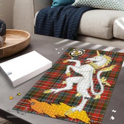 Scottish MacPherson Weathered Clan Tartan Puzzle - Unicorn Style Scottish Plaid Tartan Plaid