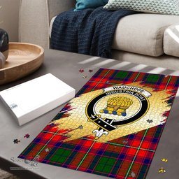 Scottish Wauchope Clan Tartan Puzzle - Gold Style Scottish Plaid Tartan Plaid