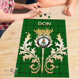 Scottish Don Clan Tartan Puzzle - Thistle Scotland Style Scottish Plaid Tartan Plaid