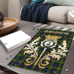 Scottish Ferguson Modern Clan Tartan Puzzle - Thistle Scotland Style Scottish Plaid Tartan Plaid