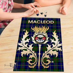 Scottish MacLeod of Harris Modern Clan Tartan Puzzle - Thistle Scotland Style Scottish Plaid Tartan Plaid