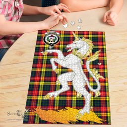 Scottish Buchanan Modern Clan Tartan Puzzle - Unicorn Style Scottish Plaid Tartan Plaid