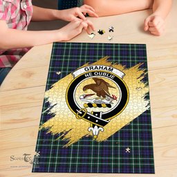 Scottish Graham of Montrose Modern Clan Tartan Puzzle - Gold Style Scottish Plaid Tartan Plaid