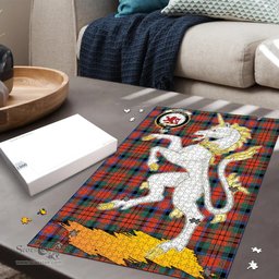 Scottish MacDuff Ancient Clan Tartan Puzzle - Unicorn Style Scottish Plaid Tartan Plaid