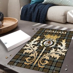 Scottish Graham of Menteith Weathered Clan Tartan Puzzle - Thistle Scotland Style Scottish Plaid Tartan Plaid