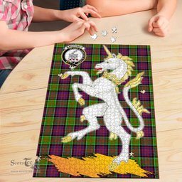 Scottish MacDonald of Clanranald Clan Tartan Puzzle - Unicorn Style Scottish Plaid Tartan Plaid