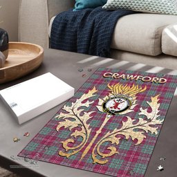 Scottish Crawford Ancient Clan Tartan Puzzle - Thistle Scotland Style Scottish Plaid Tartan Plaid