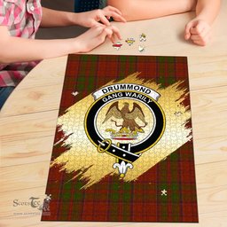 Scottish Drummond Clan Clan Tartan Puzzle - Gold Style Scottish Plaid Tartan Plaid