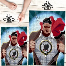 Scottish Tweedie Clan Tartan Puzzle - Supper Hero Style Scottish Plaid Tartan Plaid