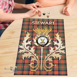 Scottish Stewart Royal Ancient Clan Tartan Puzzle - Thistle Scotland Style Scottish Plaid Tartan Plaid