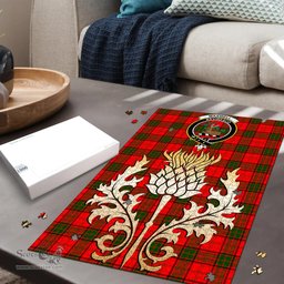 Scottish Maxwell Modern Clan Tartan Puzzle - Thistle Gold Style Scottish Plaid Tartan Plaid