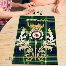 Scottish Spottiswood Clan Tartan Puzzle - Thistle Scotland Style Scottish Plaid Tartan Plaid