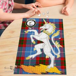 Scottish Dalmahoy Clan Tartan Puzzle - Unicorn Style Scottish Plaid Tartan Plaid