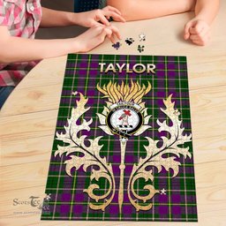Scottish Taylor Clan Tartan Puzzle - Thistle Scotland Style Scottish Plaid Tartan Plaid